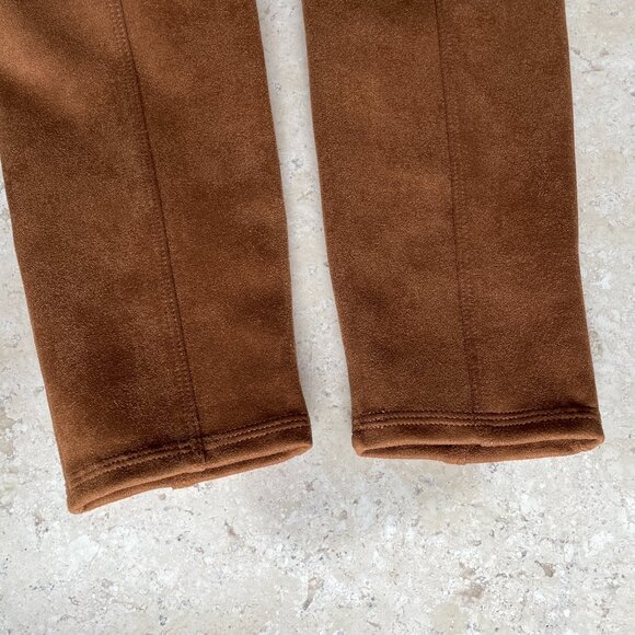 NWT Spanx High Waisted Faux Suede Leggings Rich Camel, Size M - Picture 5 of 13